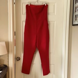 Strapless Red Jumpsuit